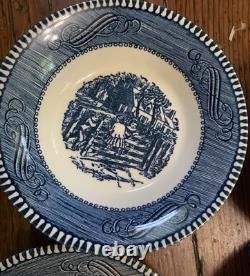Royal China Currier & Ives Dinnerware Set Plates Bowls Cups Pepper Creamer Sugar