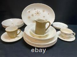 Royal China STAR GLOW Atomic Starburst Lot 18 Pcs Plates Bowls, Platter ++