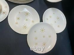 Royal China STAR GLOW Atomic Starburst Lot 18 Pcs Plates Bowls, Platter ++