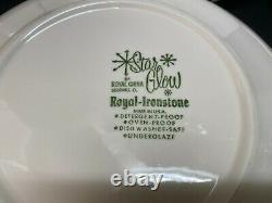 Royal China STAR GLOW Atomic Starburst Lot 18 Pcs Plates Bowls, Platter ++