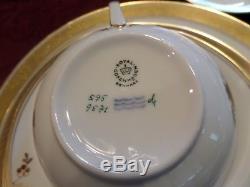 Royal Copenhagen Golden Basket 595 Gold Encrusted China Dinnerware 132 Pc Set