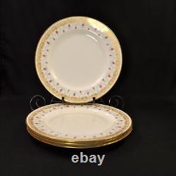 Royal Doulton 4 Dinner Plates 10 1/4 Ra4065. A Pink Roses Turquoise Beads 1903