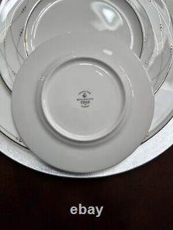 Royal Doulton Pure Platinum 40 Piece Bone China Dinnerware Set. 6 Total 5 Pieces