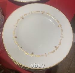 Royal Worcester GOLD CHANTILLY Fine Bone China 68 pc Set England 9.8/10 cond