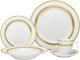 Royalty Porcelain 20-Pc'Gold Rope' Dinner Set, Bone China Porcelain