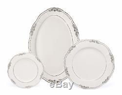 Royalty Porcelain Tamara 57-pc Banquet Dinnerware Set for 8, Bone China