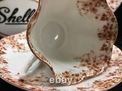 SHELLEY DAINTY BROWN DAISY 051/B CUP, SAUCER and 8 PLATE BROWN TRIM