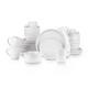 STONE LAIN Dinnerware Set 32-Piece Stoneware in White (Service for Set for 8)
