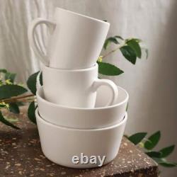 STONE LAIN Dinnerware Set 32-Piece Stoneware in White (Service for Set for 8)