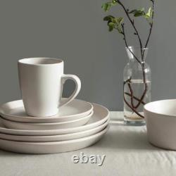 STONE LAIN Dinnerware Set 32-Piece Stoneware in White (Service for Set for 8)
