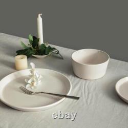 STONE LAIN Dinnerware Set 32-Piece Stoneware in White (Service for Set for 8)