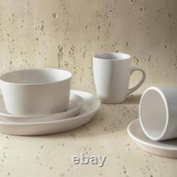 STONE LAIN Dinnerware Set 32-Piece Stoneware in White (Service for Set for 8)