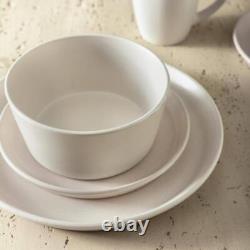 STONE LAIN Dinnerware Set 32-Piece Stoneware in White (Service for Set for 8)