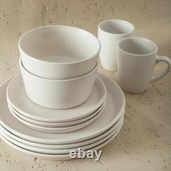 STONE LAIN Dinnerware Set 32-Piece Stoneware in White (Service for Set for 8)