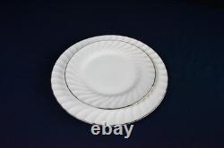 Sango Karen Classique Japan 15-Piece White Swirl Gold Trim China Set