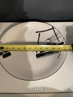 Sango Larry Laslo Black White Dinnerware Set Plates Bowls Cups Modern Korea 43pc