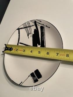 Sango Larry Laslo Black White Dinnerware Set Plates Bowls Cups Modern Korea 43pc