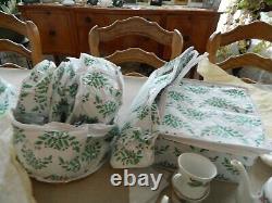 Sango Noel #8401 Dinnerware Set for (12) with5 Serving Pieces Holly Berries