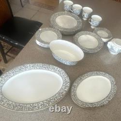 Sango Spanish Lace 3757 China Dinner Service Set Plates Cups Platter Bowl