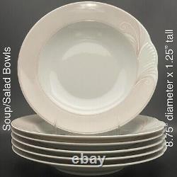 Schirnding Porcelain Art Deco Wave & Shell Dinnerware for 6 1974-1989 Germany