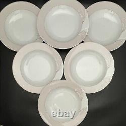 Schirnding Porcelain Art Deco Wave & Shell Dinnerware for 6 1974-1989 Germany