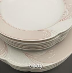 Schirnding Porcelain Art Deco Wave & Shell Dinnerware for 6 1974-1989 Germany