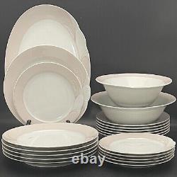 Schirnding Porcelain Art Deco Wave & Shell Dinnerware for 6 1974-1989 Germany