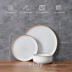 Seashell White 16-Piece Dinnerware Set for 4 Durable & Elegant Design