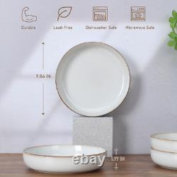 Seashell White 16-Piece Dinnerware Set for 4 Durable & Elegant Design