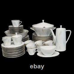 Seltmann Weiden Bavaria Monika Vintage Gold Rims Rare 64 PC Dinnerware China Set