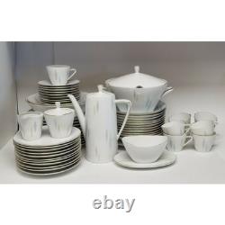 Seltmann Weiden Bavaria Monika Vintage Gold Rims Rare 64 PC Dinnerware China Set