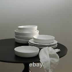 Senso 12-Piece Dinnerware Set New Bone China, Plates and Bowls Sets, Dish Set fo