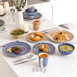 Series Mandala, 32-Piece Porcelain Dinnerware Set, Colourful Dinner Set, Servi
