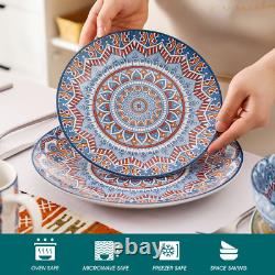 Series Mandala, 32-Piece Porcelain Dinnerware Set, Colourful Dinner Set, Servi