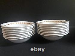 Serve 16 Royal Albert White with gold gilt bone china dinner service, 95pcs, MINT