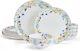 Service fo. Quinn Lightweight Bone China 12 Piece Dinnerware Plate Bowl Set