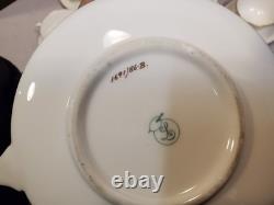 Service for 6 Lenox American Belleek Parian Ware Dinnerware, 86B Ivory Gold Rim