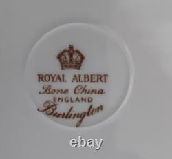 Service for 8 Royal Albert Burlington Dinnerware set with Serving 55 pieces Bone