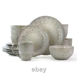 Set Dinnerware 16 Pcs Dishes Plate Mug Dinner Vintage Classic Holiday White New