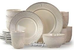 Set Dinnerware 16 Pcs Dishes Plate Mug Vintage Classic Modern Service White New