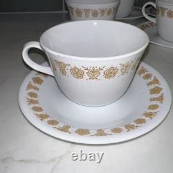 Set For 8 Vintage CORELLE By CORNING BUTTERFLY GOLD Dinnerware Set 40 Pieces