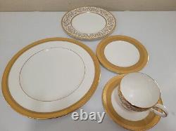 Set Of 4 Noritake Summit Gold China 5 Piece Place Settings New Unboxed