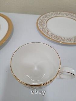 Set Of 4 Noritake Summit Gold China 5 Piece Place Settings New Unboxed