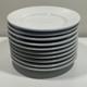 Set of 10 Saturnia White Porcelain Dinner Plates Durable 6.5 Made In Italy