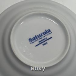 Set of 10 Saturnia White Porcelain Dinner Plates Durable 6.5 Made In Italy