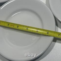 Set of 10 Saturnia White Porcelain Dinner Plates Durable 6.5 Made In Italy