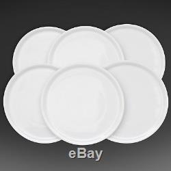 Set of 12 White Italian Porcelain Pizza Plate 13 Made in Italy. 1 Case