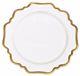 Set of 2 Anna Weatherly Antique White w Gold Salad Plate Hand Painted 24k Gold