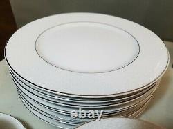 Set of 44 Sango Carlton Plymouth #303 Dinnerware, White Floral Scrolls, Japan