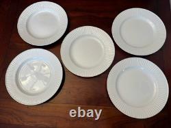 Set of 5, 20 Piece Claremont by Gibson White Place Settings Dinner, Salad, Cup